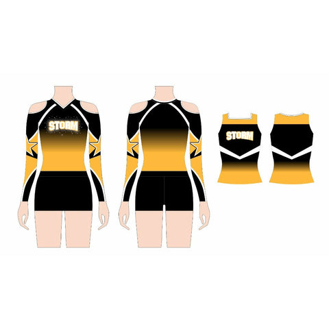 Custom Sublimated Cheer Uniform w Shell 1058